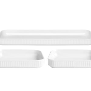 Fadsæt rektangulært Plissé 36x12 & 2 stk. 18x12 Hvid