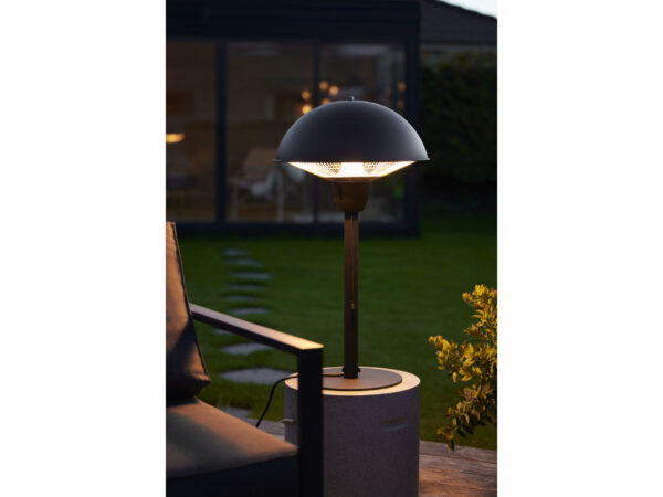 Terrassevarmer til bord 1500 watt Sort