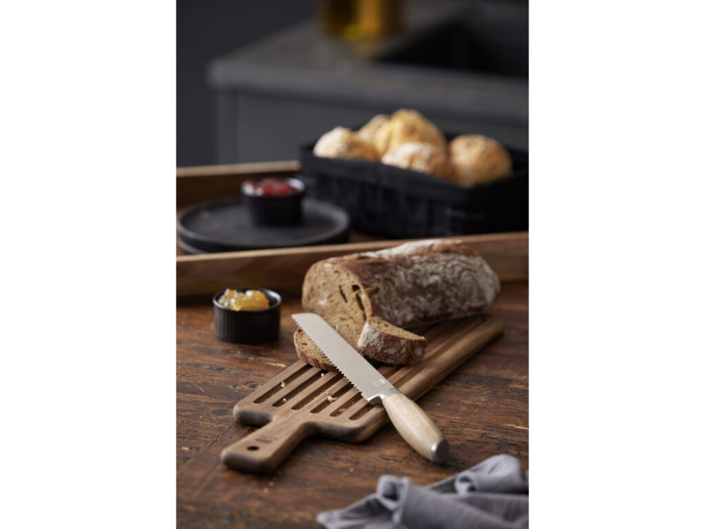 Skærebræt med brødkniv Rustfrit stål/Akacie
