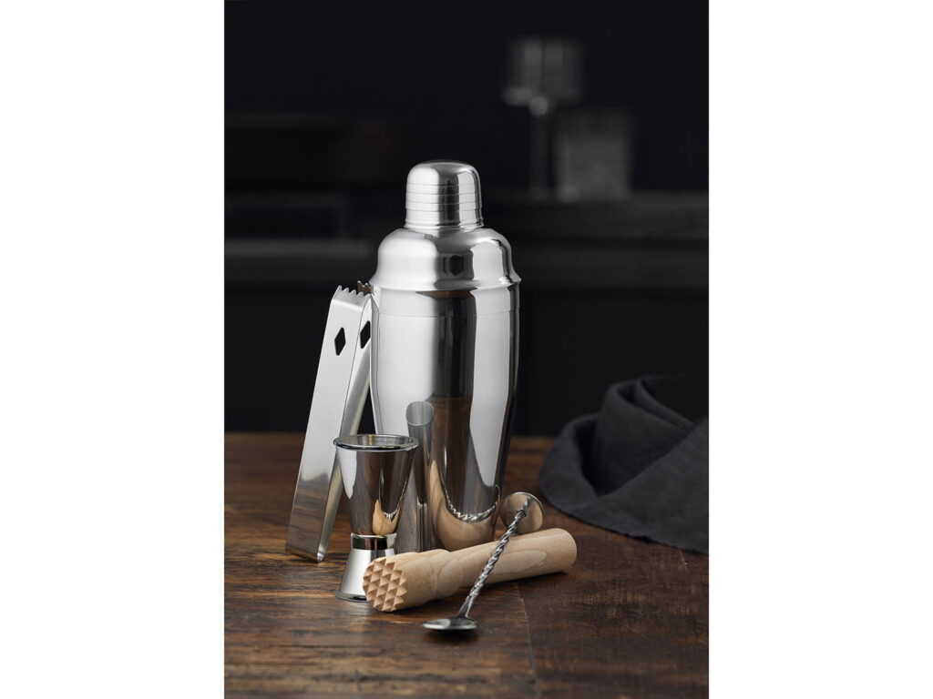 Barsæt 5 dele Bøg/Rustfrit stål