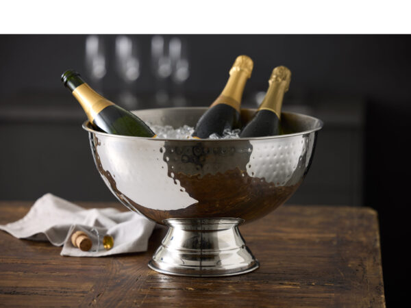 Champagnebowle Bar 13 liter Hamret stål