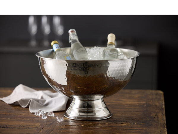 Champagnebowle Bar 13 liter Hamret stål