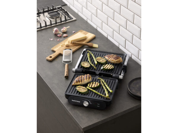 Paninigrill aft. plader 2000 watt Sort
