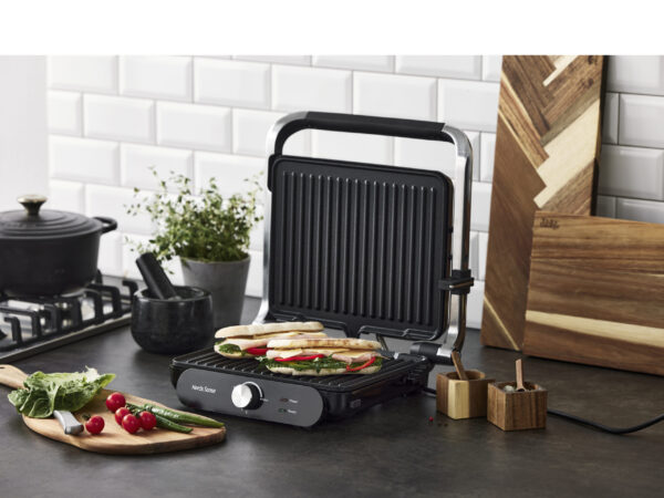 Paninigrill aft. plader 2000 watt Sort