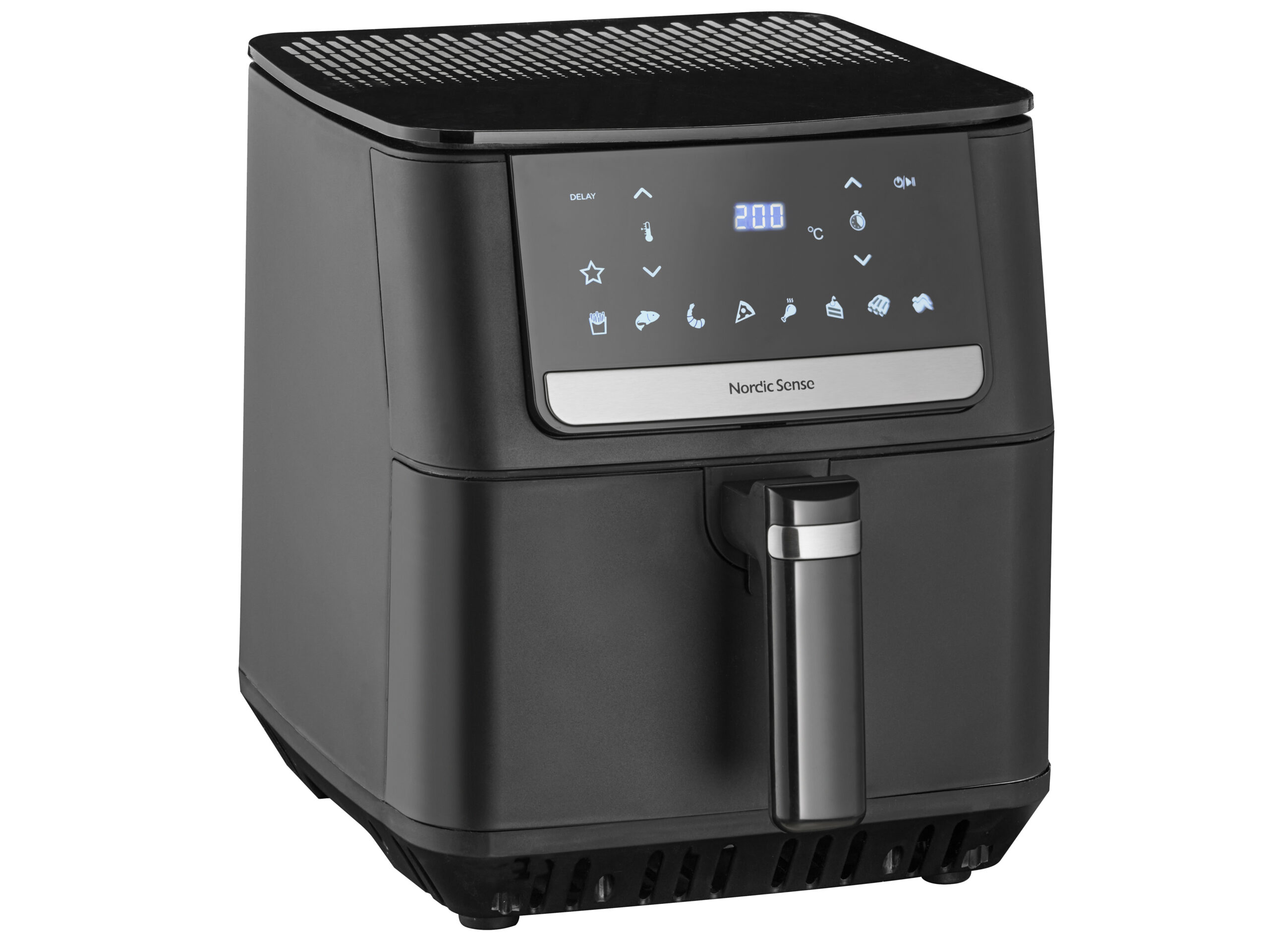 Airfryer 1800 watt 6,5 liter Sort