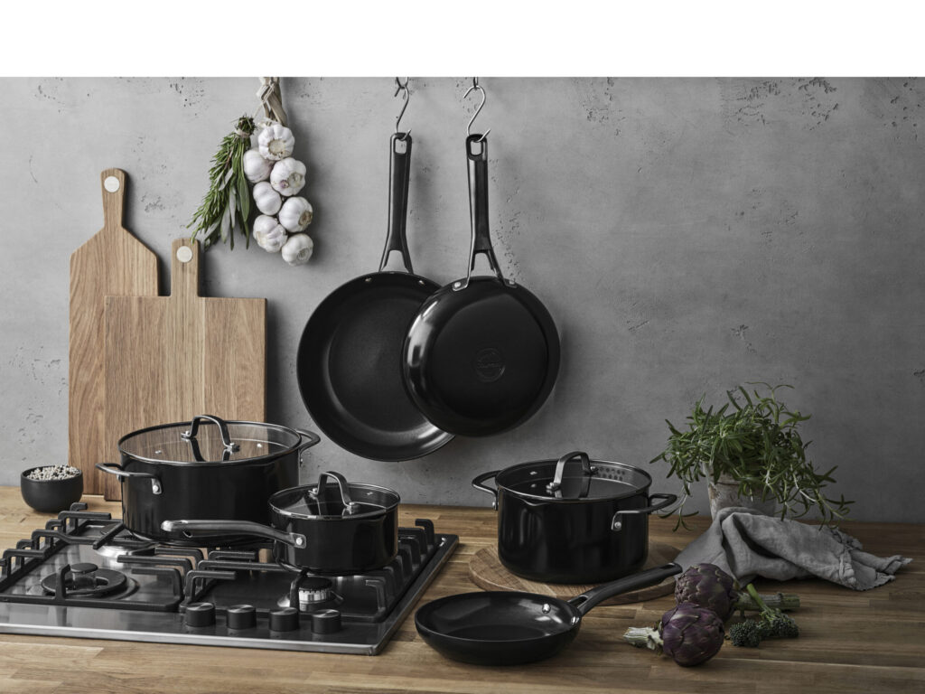 Grydesæt m/låg Blavet 6 dele Aluminium/keramisk belægning
