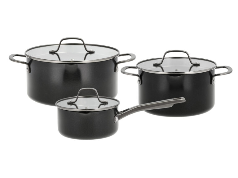 Grydesæt m/låg Blavet 6 dele Aluminium/keramisk belægning