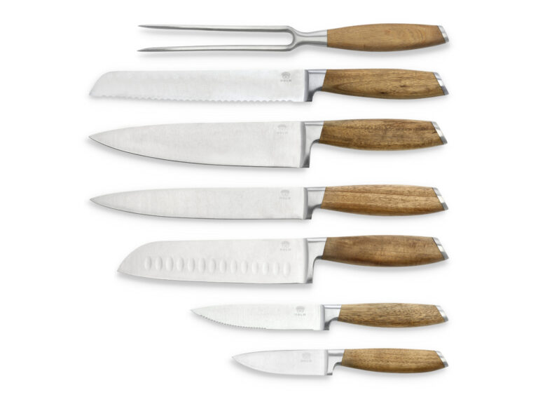Knivsæt 7 dele Rustfrit stål/Akacie