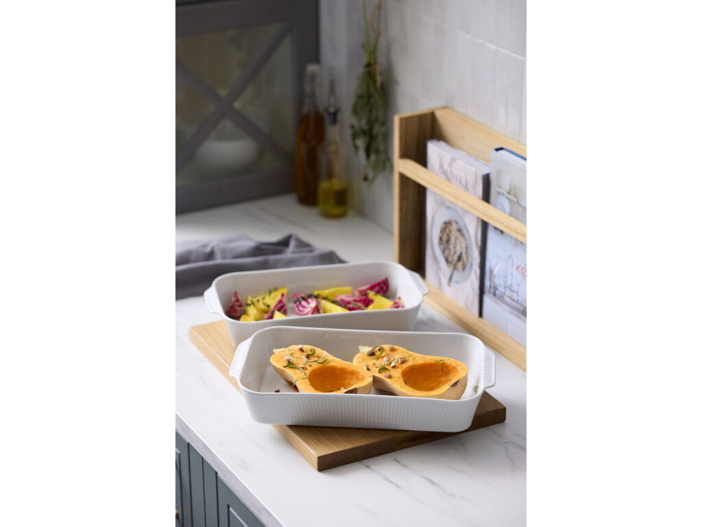 Fadsæt dybt Plissé 35 x 19 x 6 cm 2 stk. Hvid