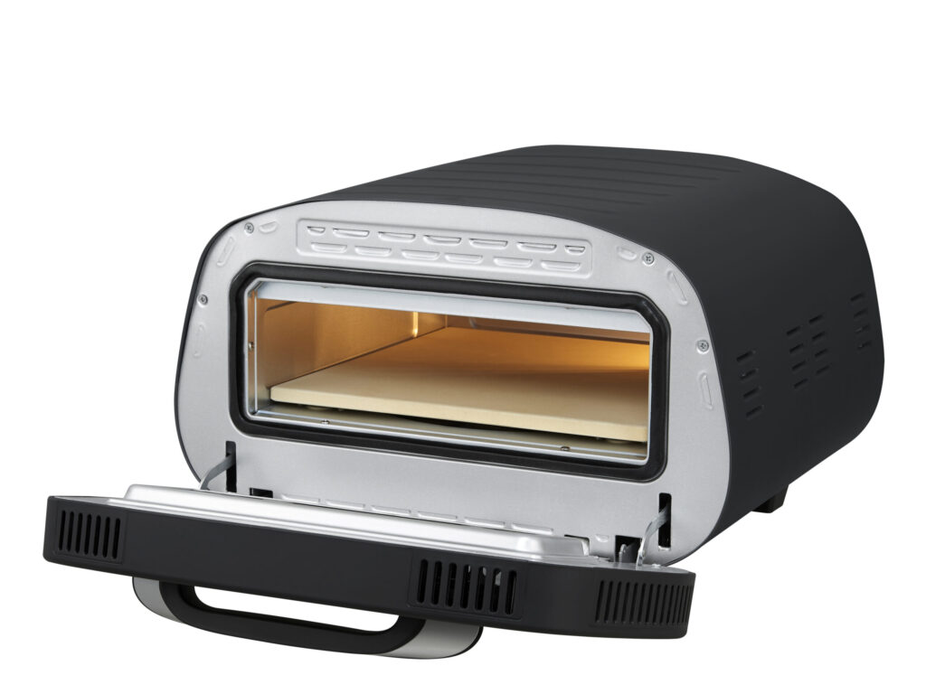 Pizzaovn elektrisk 2200 watt Sort/Sølv