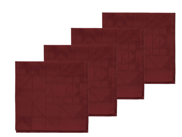 Stofservietter Star Red 4 stk.