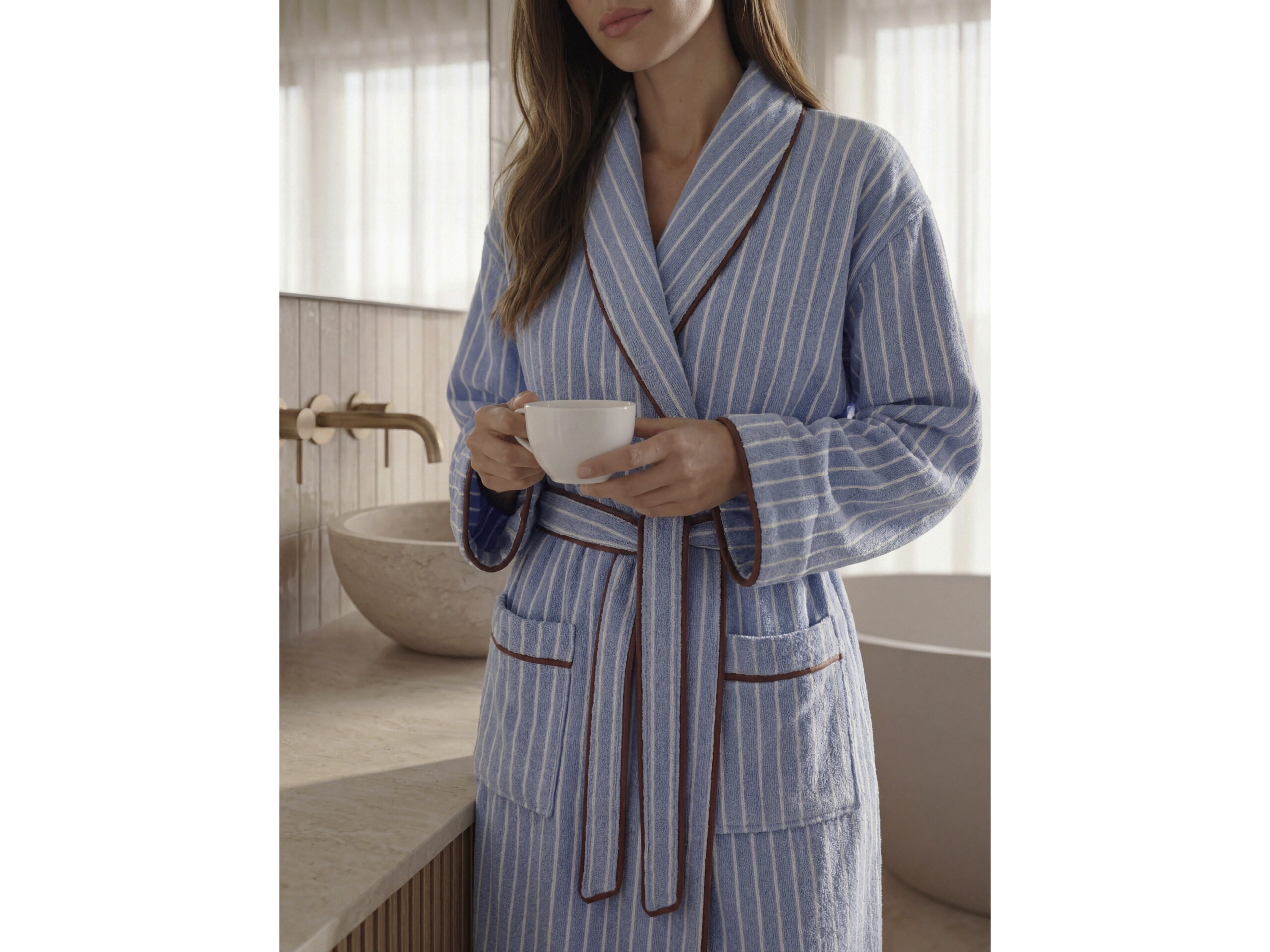 Morgenkåbe L/XL Weekend Stories  Suite One Sky Blue