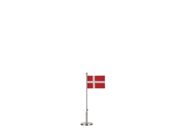 Flagstang DK 20,5 cm Blankt stål