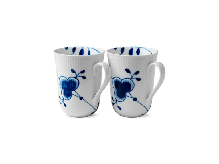 Royal Copenhagen Blå Mega Riflet krus 36 cl - 2 pak