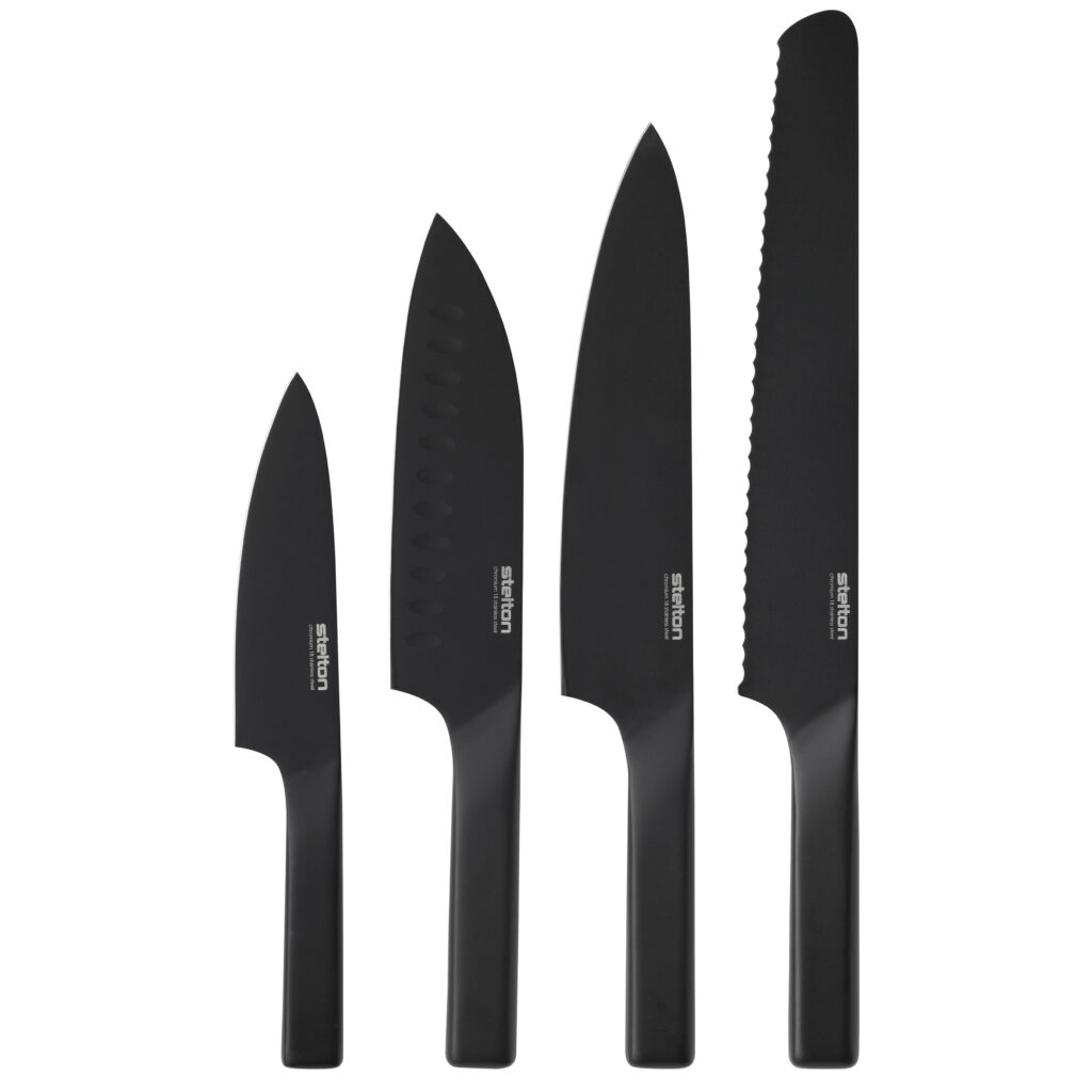 Stelton_380_Pure Black knife set 4 Pcs black_Packshots