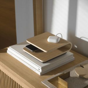 RO trådløs oplader, oak