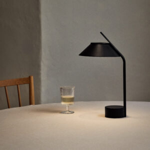 2 stk. Vinkel LED lampe, portable black