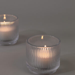 Pilastro fyrfadsstage Ø 6,5 cm, 2 stk. clear